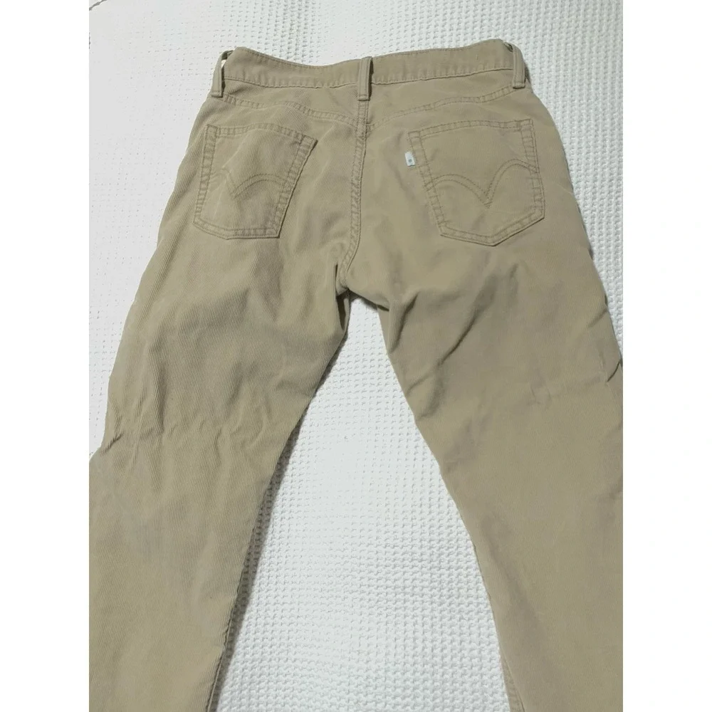 Levis 514 Jeans Mens 30x30 Tan Khaki Slim Straight‎ Corduroy Pants